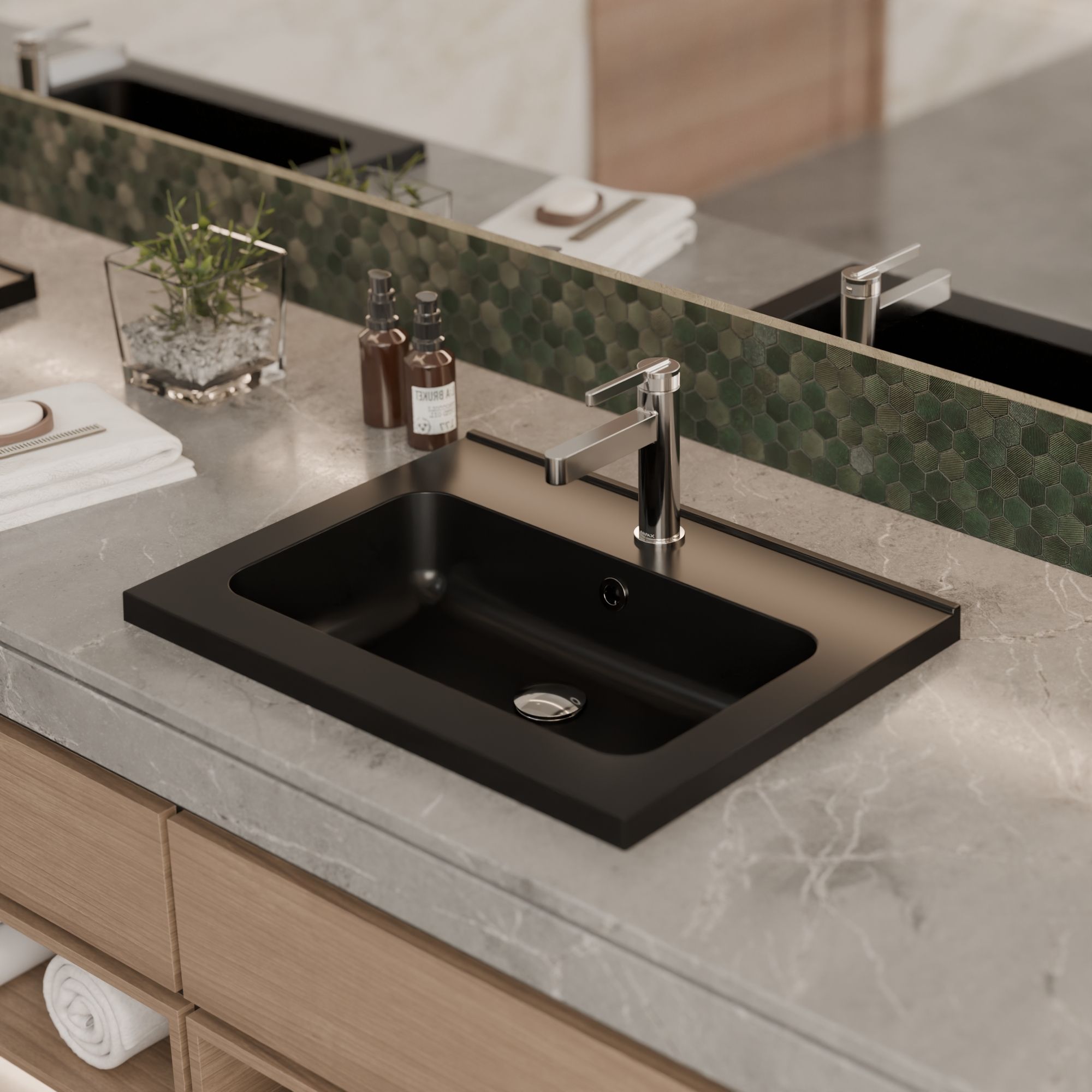 Bateria umywalkowa Aurevo - srebrna